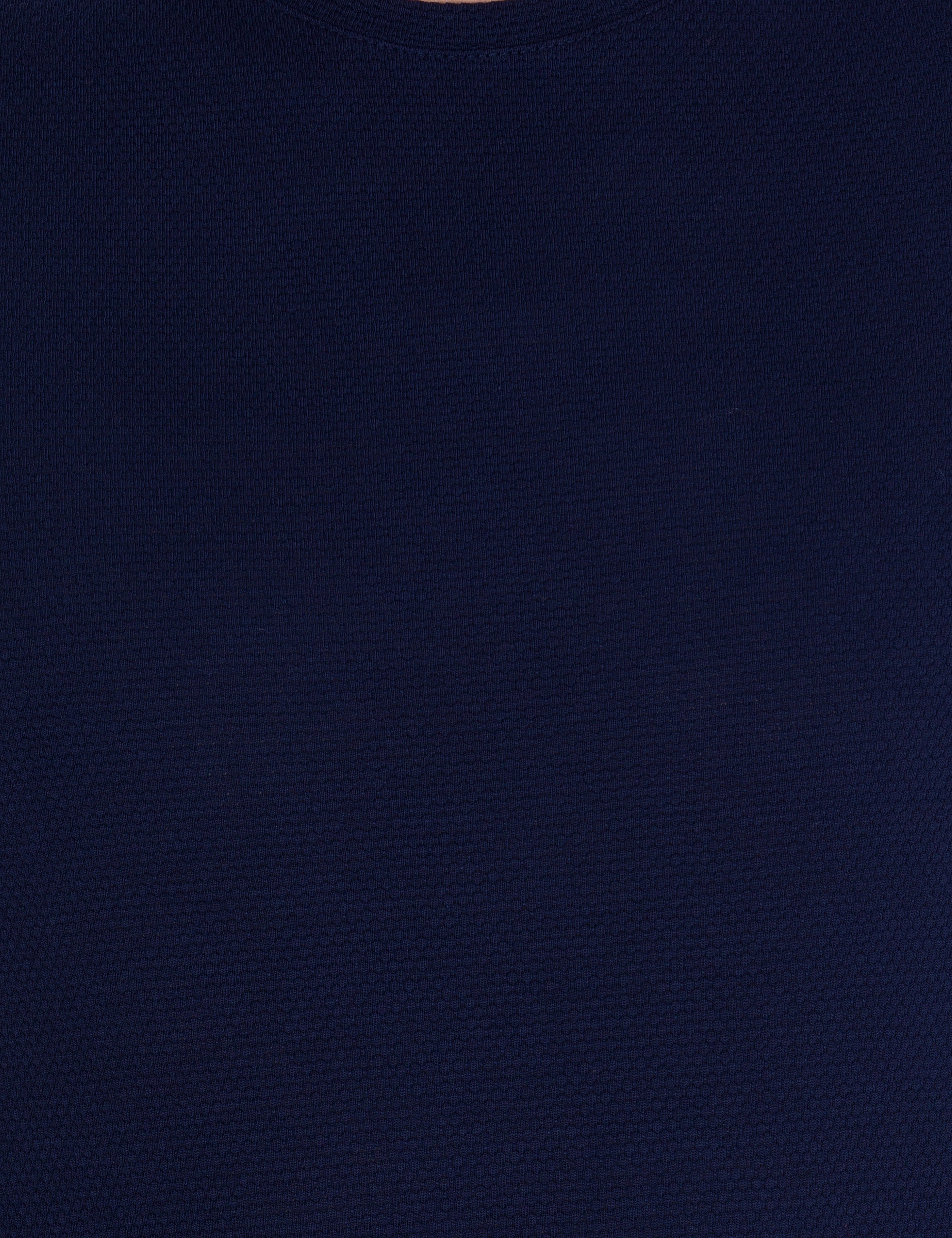 Lacivert Slim Fit Bisiklet Yaka Basic Tişört