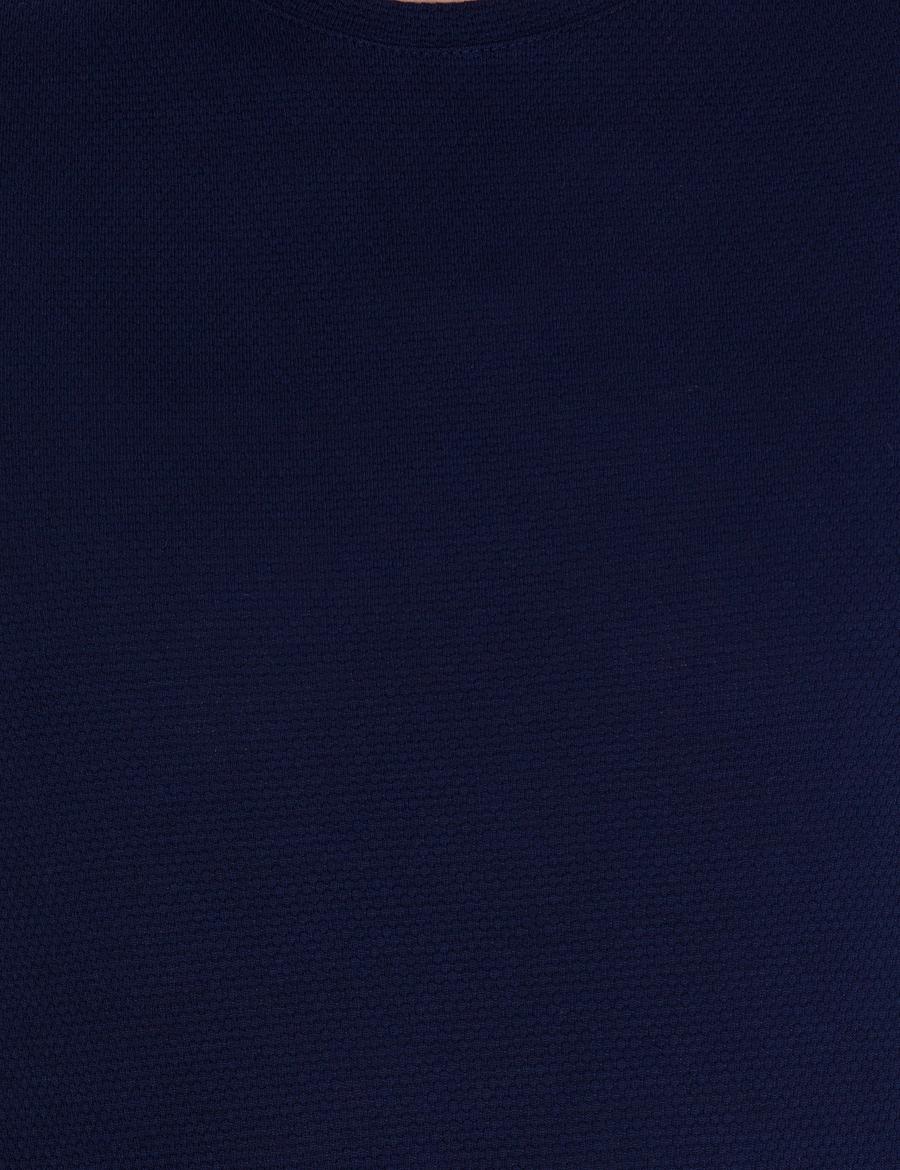 Lacivert Slim Fit Basic Tişört