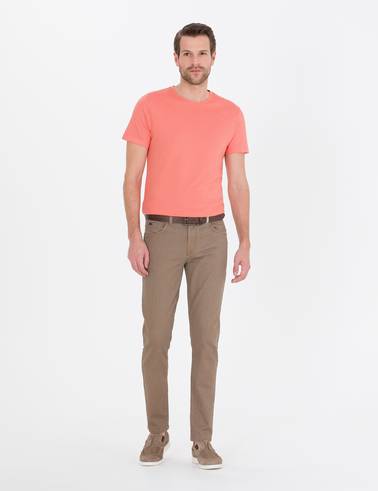 Pembe Slim Fit Basic Tişört