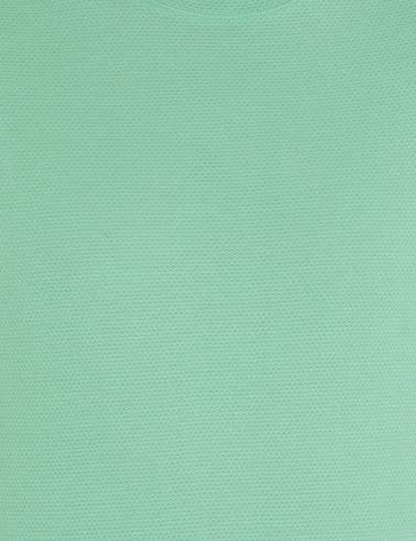 Açık Yeşil Slim Fit Bisiklet Yaka Basic Tişört