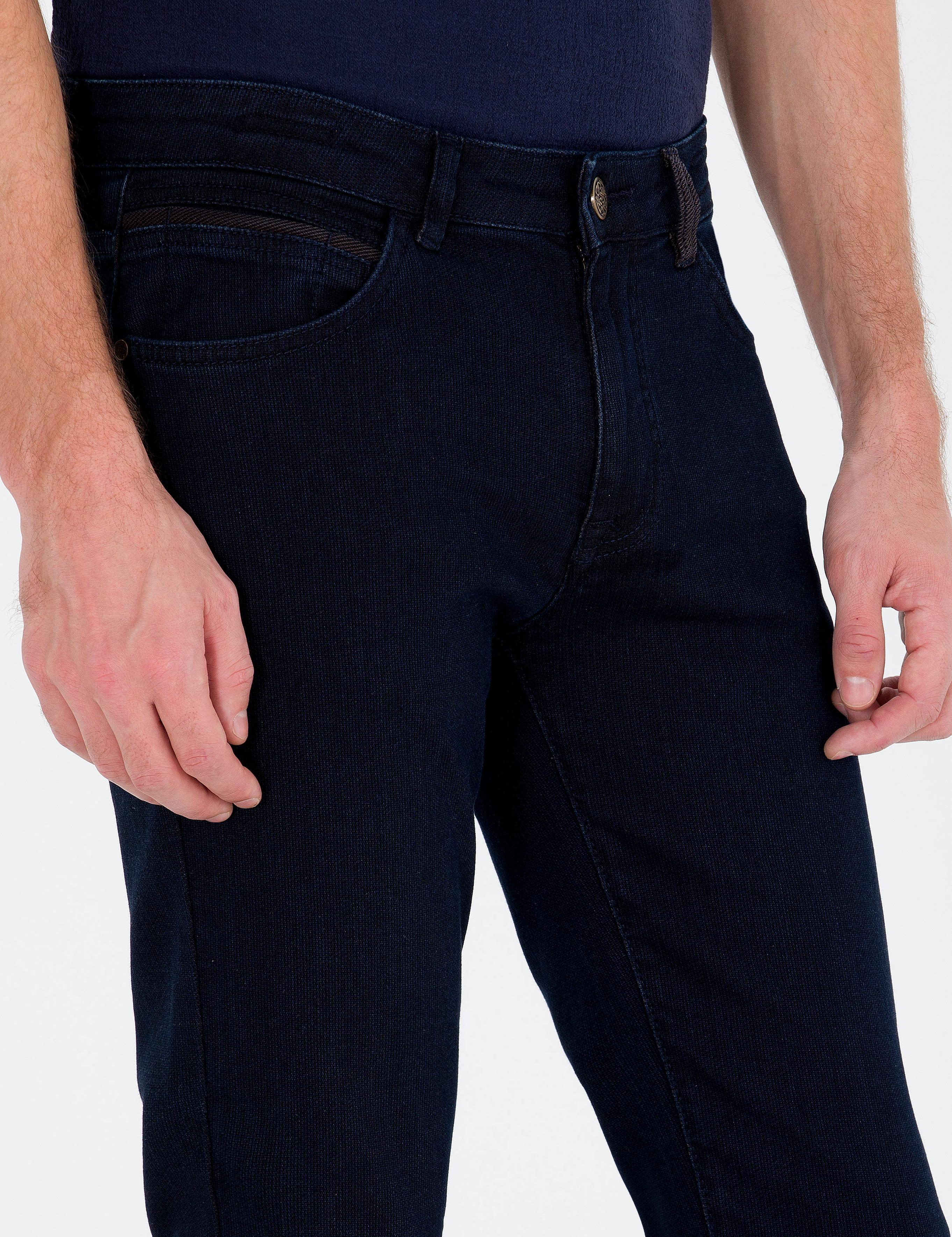 Koyu Lacivert Slim Fit Jean Pantolon