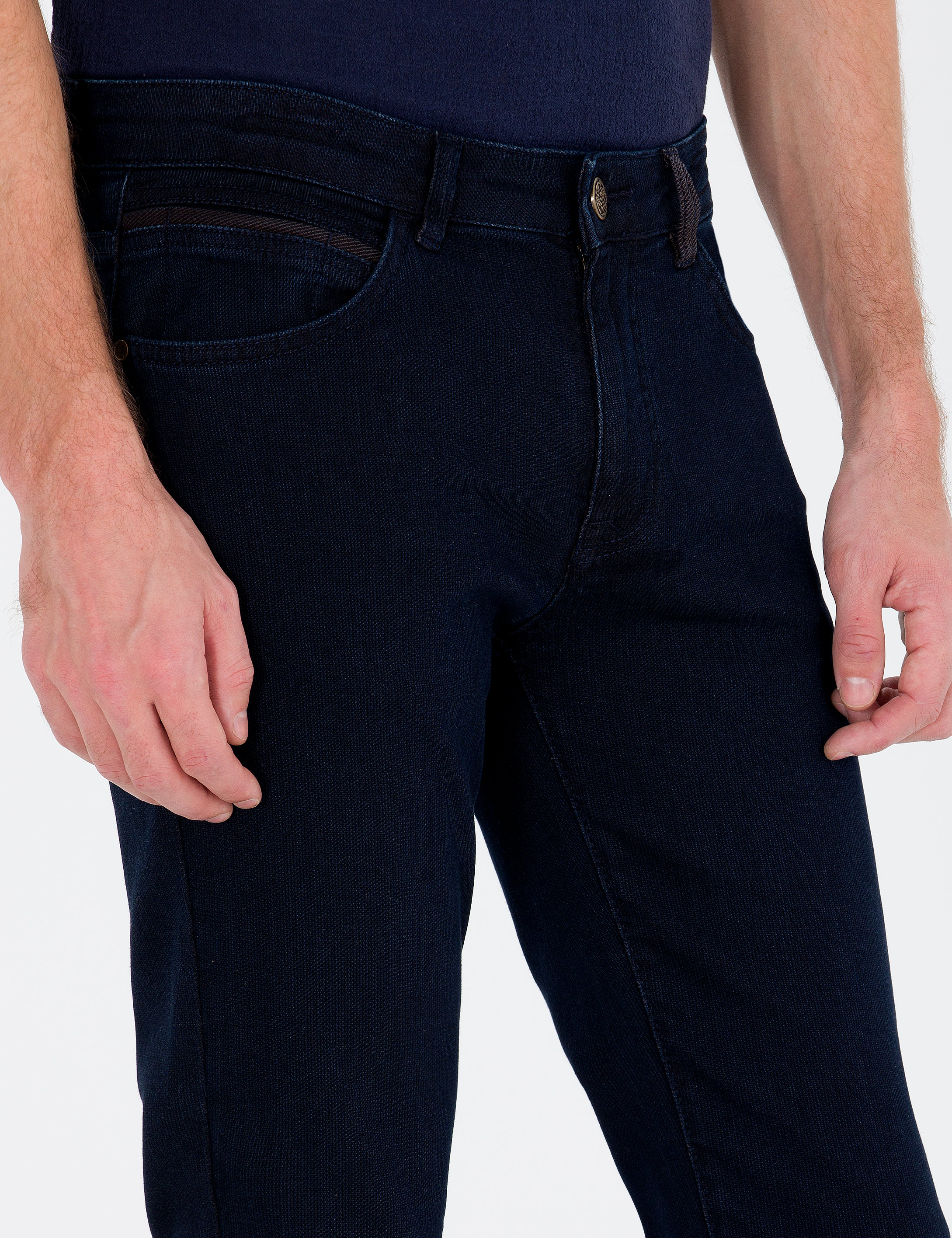 Koyu Lacivert Slim Fit Jean Pantolon - Image 6