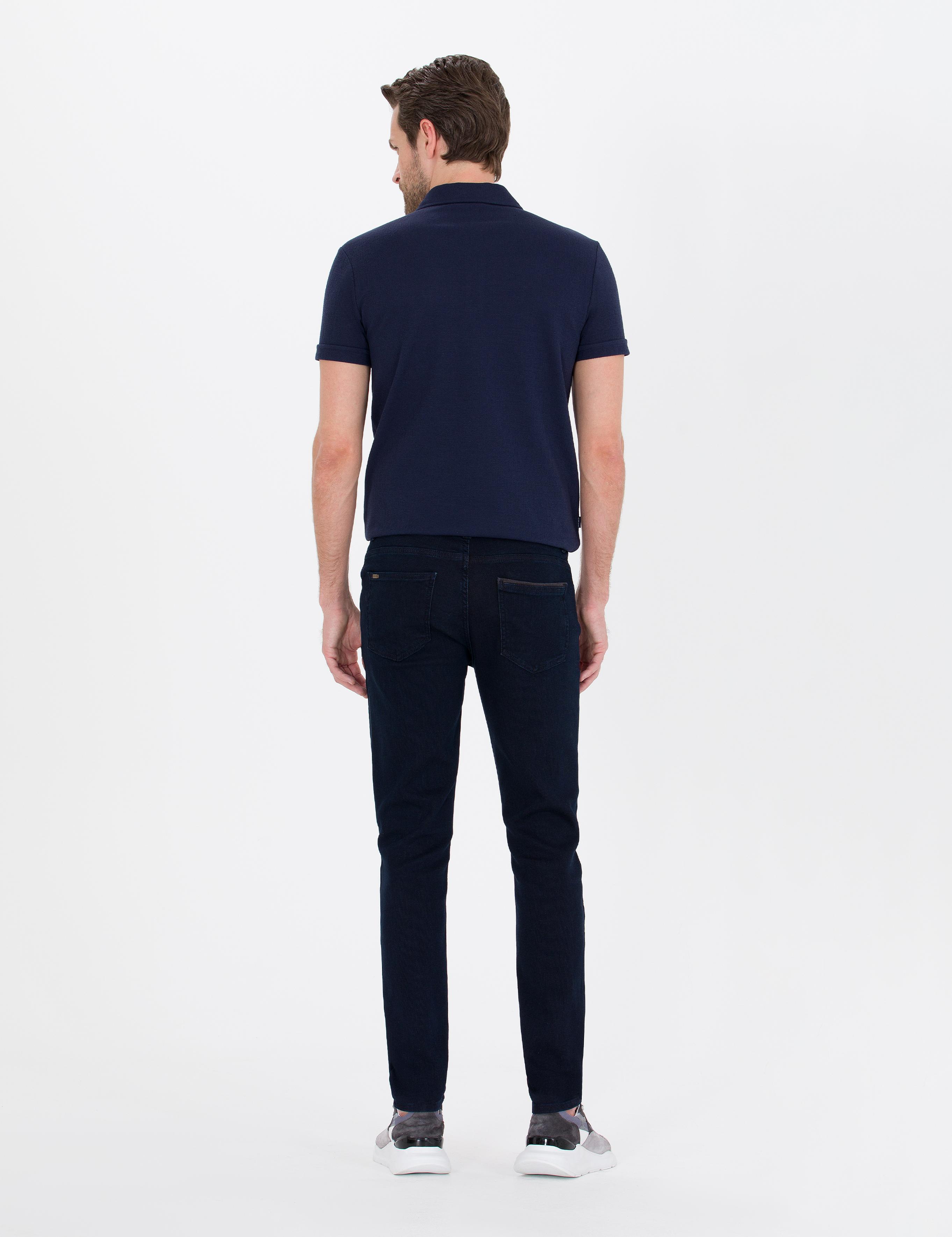 Koyu Lacivert Slim Fit Jean Pantolon