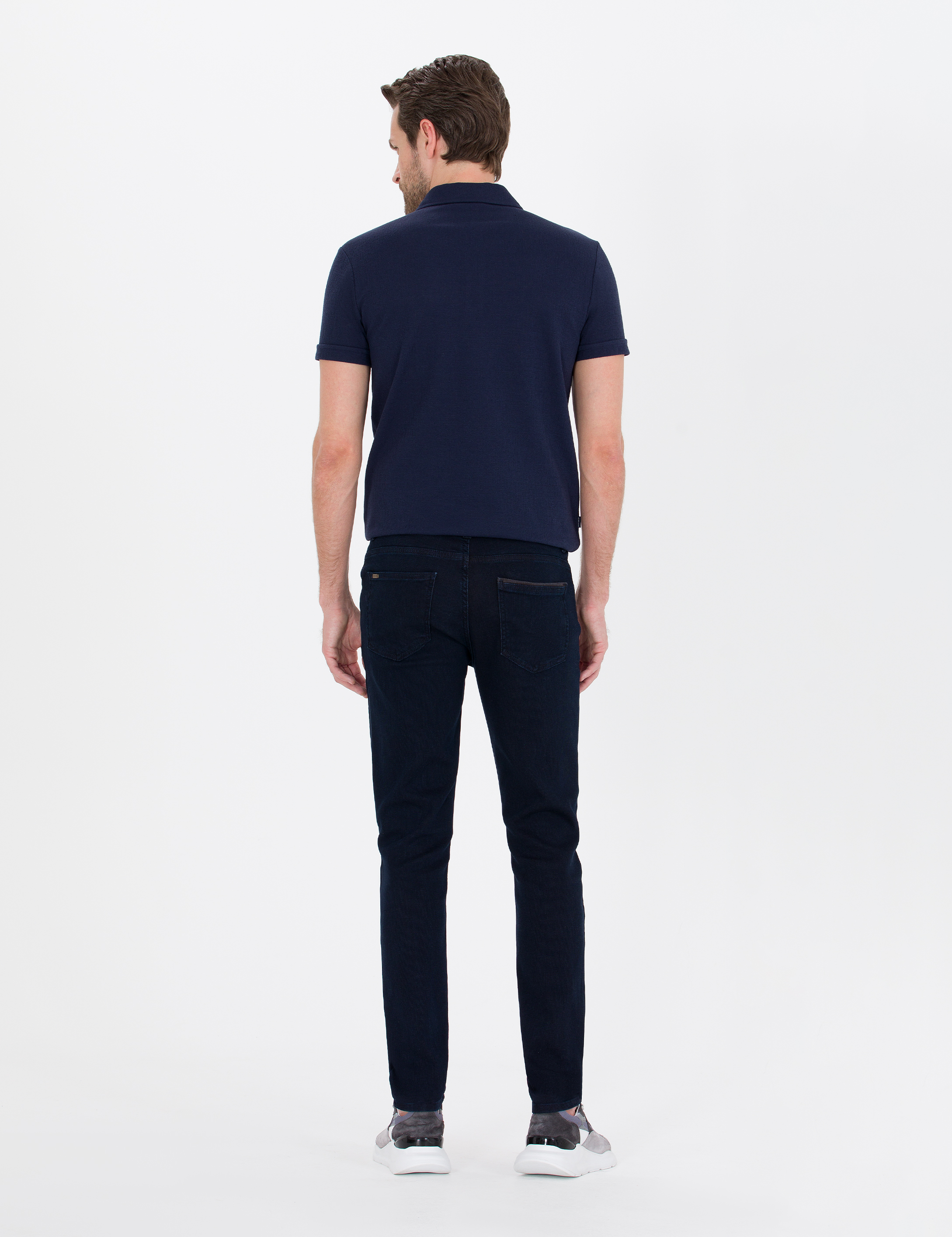 Koyu Lacivert Slim Fit Jean Pantolon - Image 4