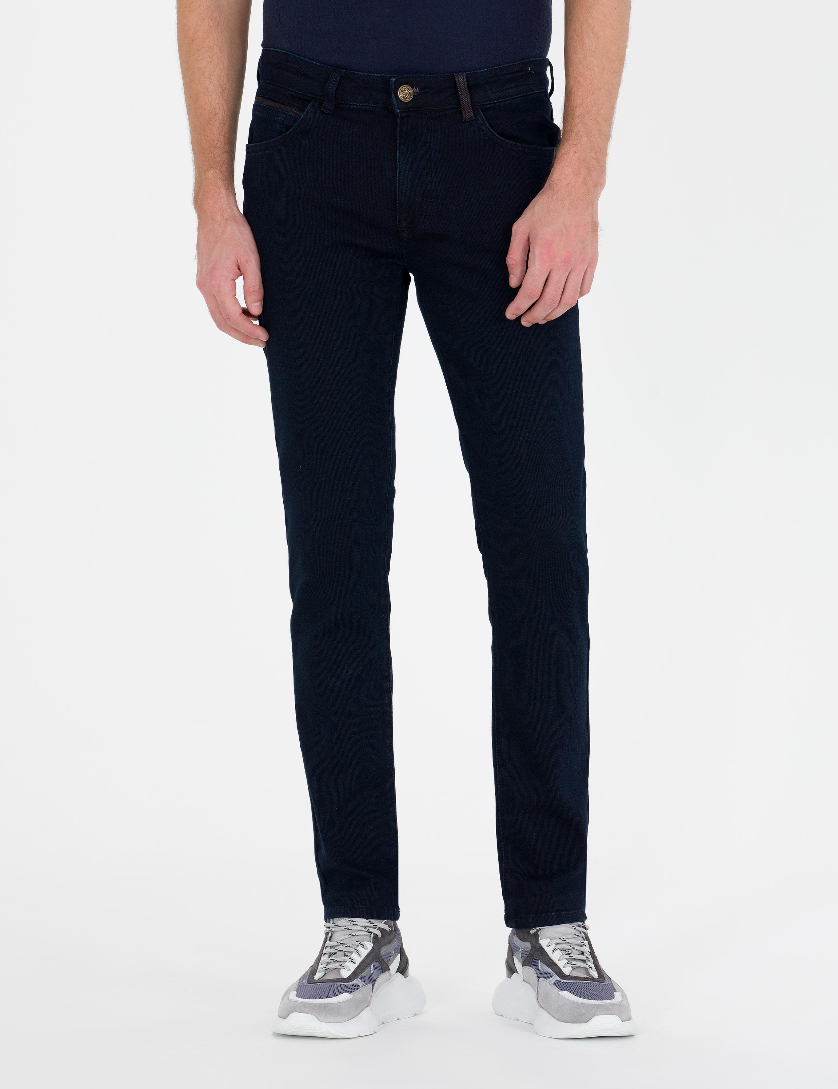 Koyu Lacivert Slim Fit Jean Pantolon