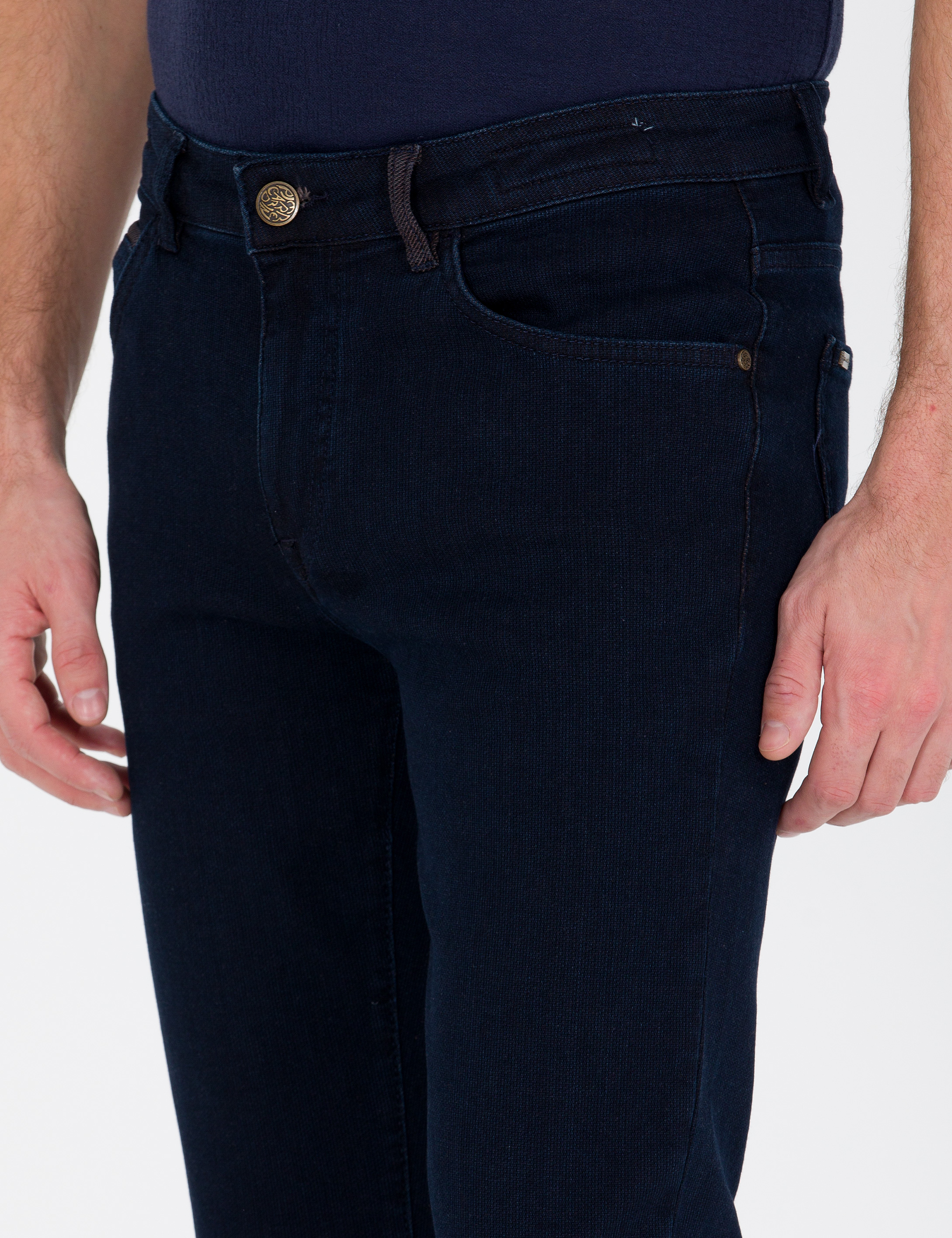 Koyu Lacivert Slim Fit Jean Pantolon - Image 5