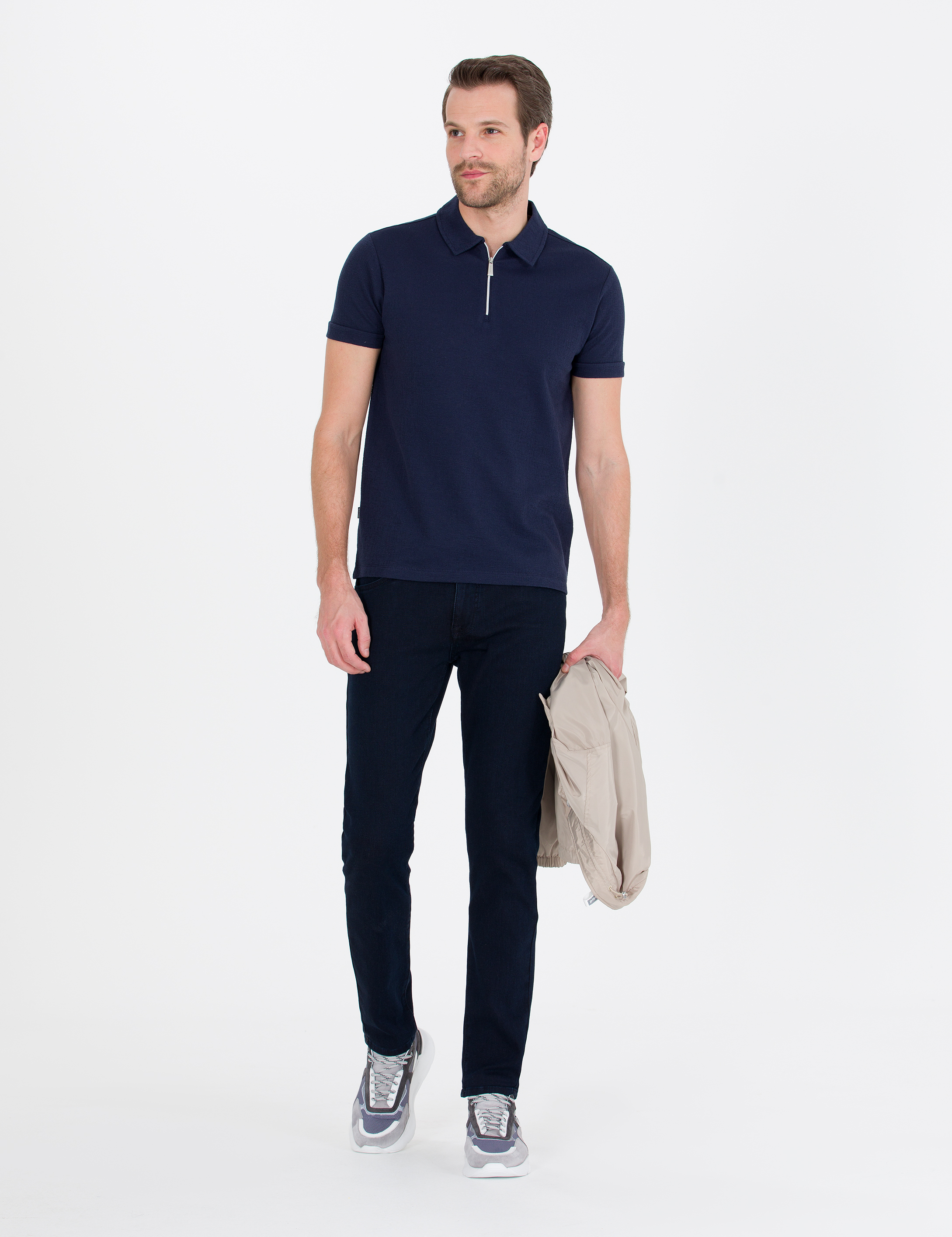 Koyu Lacivert Slim Fit Jean Pantolon - Image 3