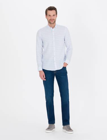 Açık Mavi Slim Fit Uzun Kollu Gömlek