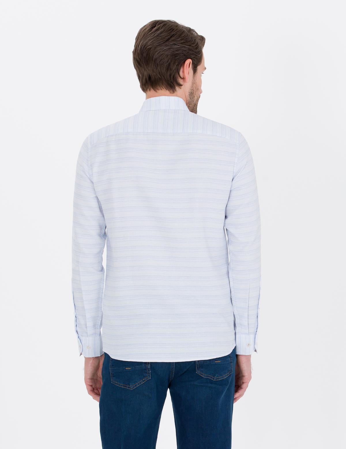 Açık Mavi Slim Fit Uzun Kollu Gömlek - 50267994002