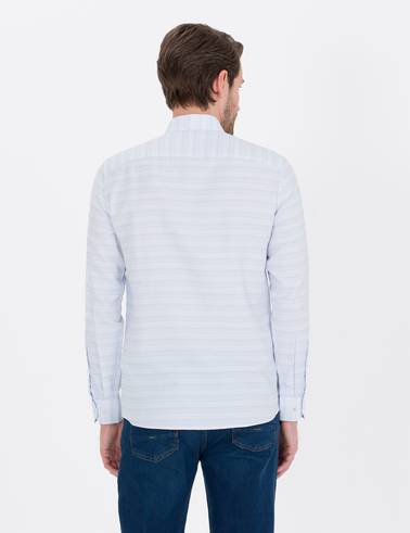 Açık Mavi Slim Fit Uzun Kollu Gömlek