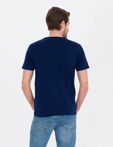 Lacivert Slim Fit Basic Tişört
