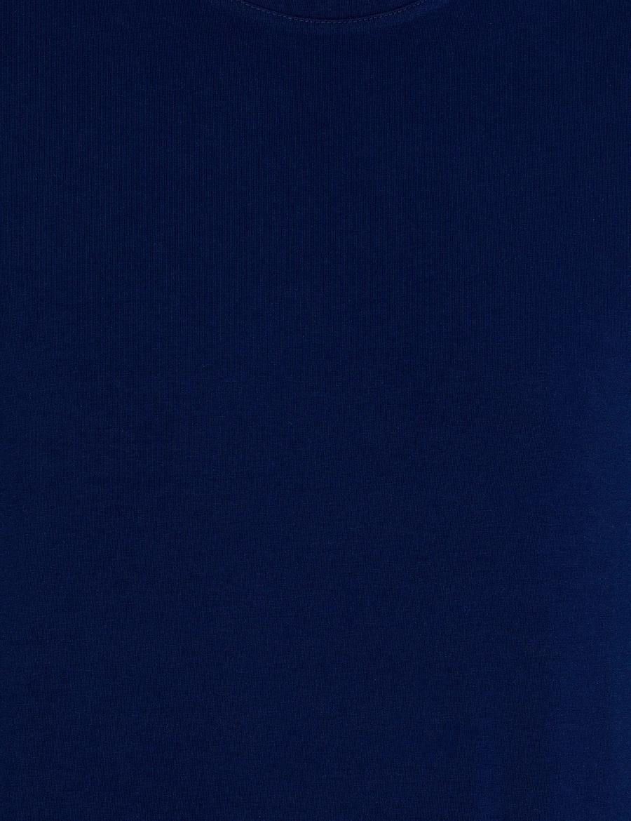 Lacivert Slim Fit Basic Tişört