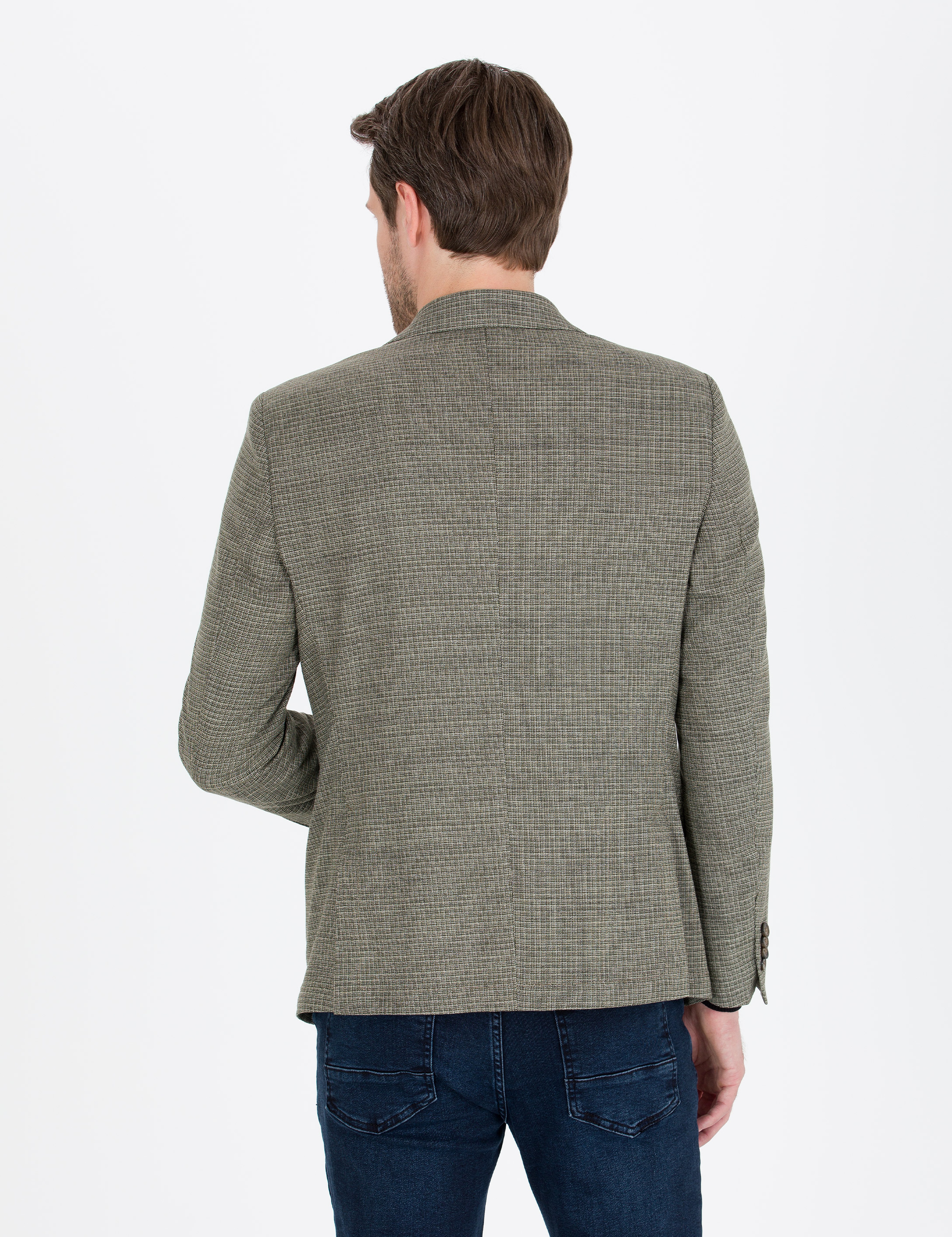 Haki Slim Fit Ceket - Image 5