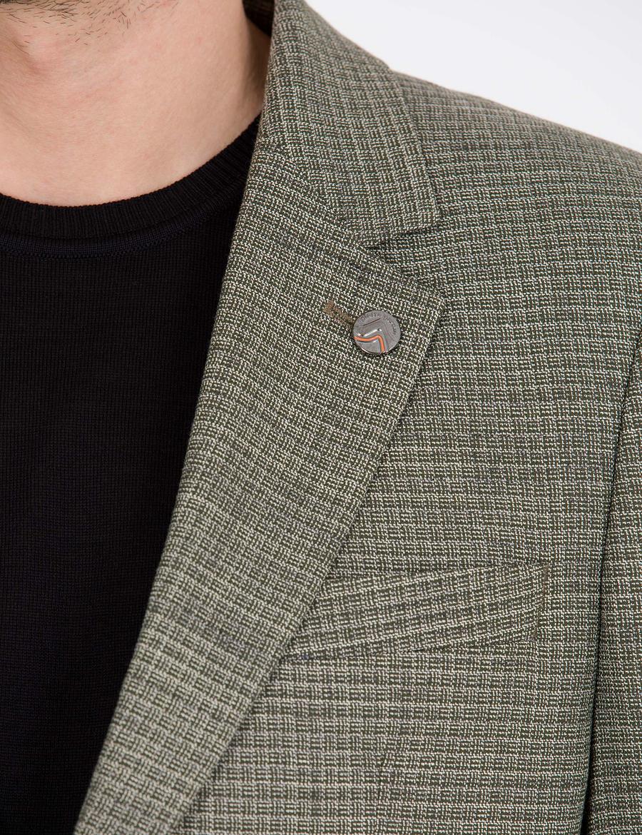 Haki Slim Fit Ceket