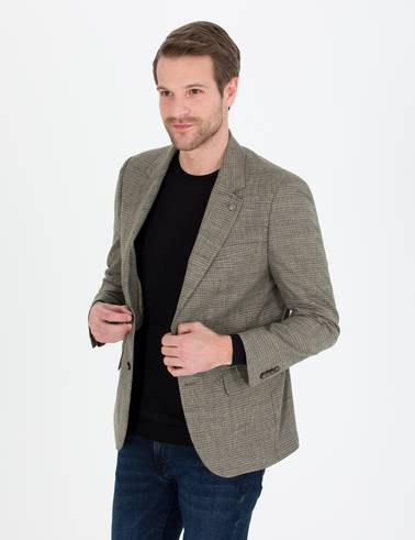 Haki Slim Fit Ceket