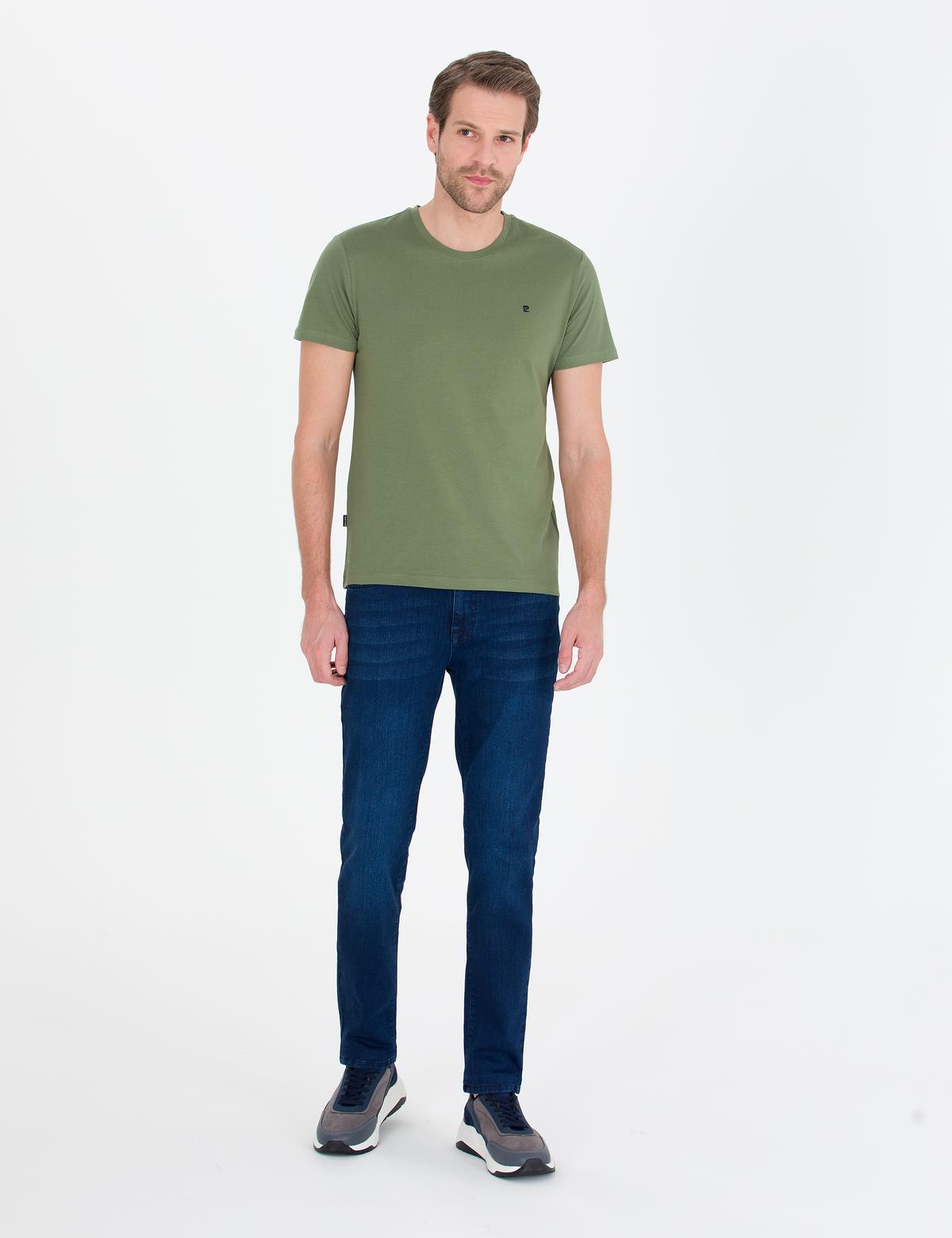 Haki Slim Fit Bisiklet Yaka Basic Tişört - 50269977020