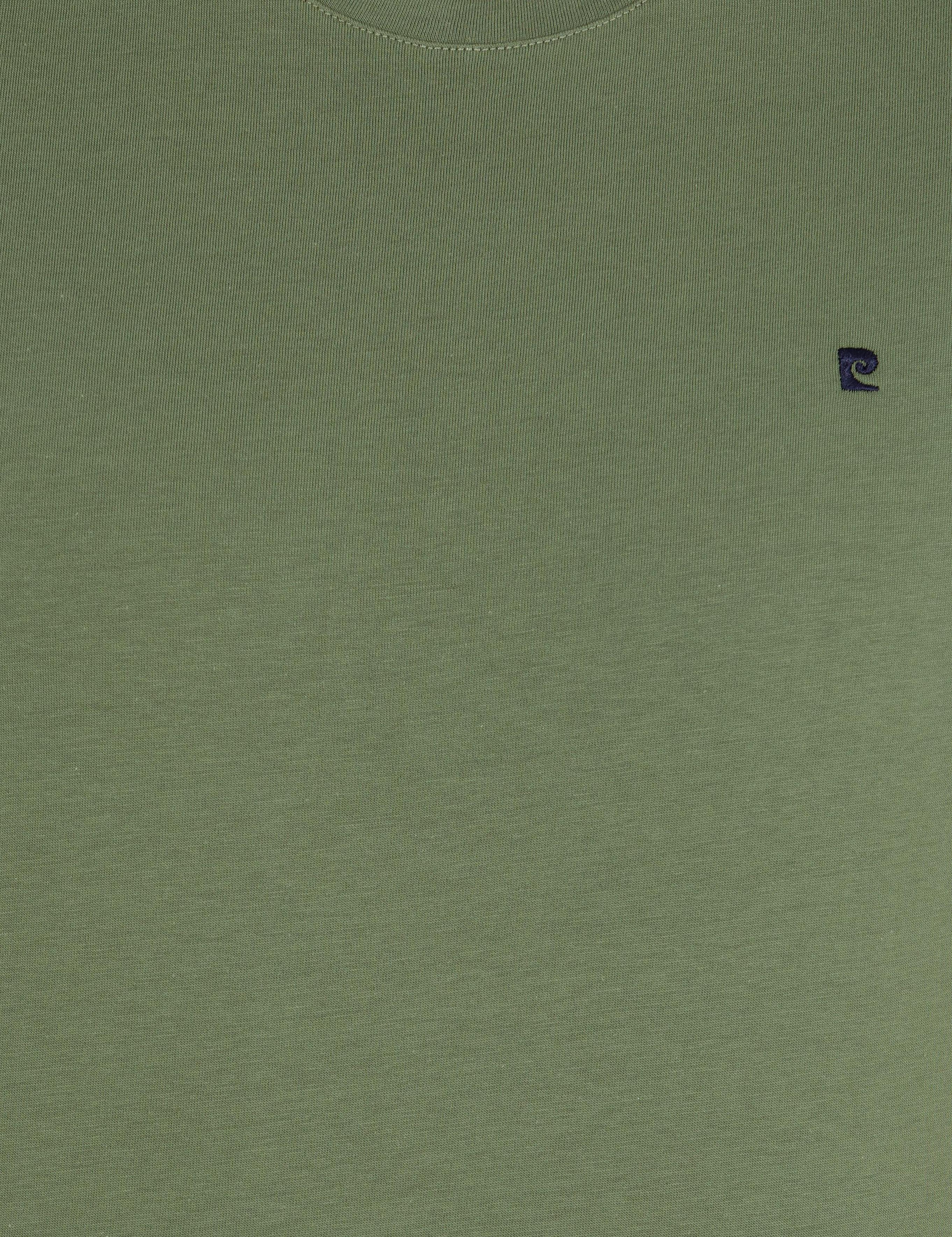 Haki Slim Fit Bisiklet Yaka Basic Tişört