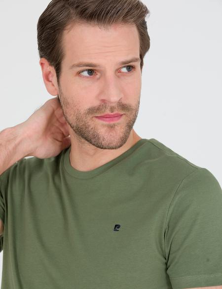 Haki Slim Fit Bisiklet Yaka Basic Tişört - 50269977020