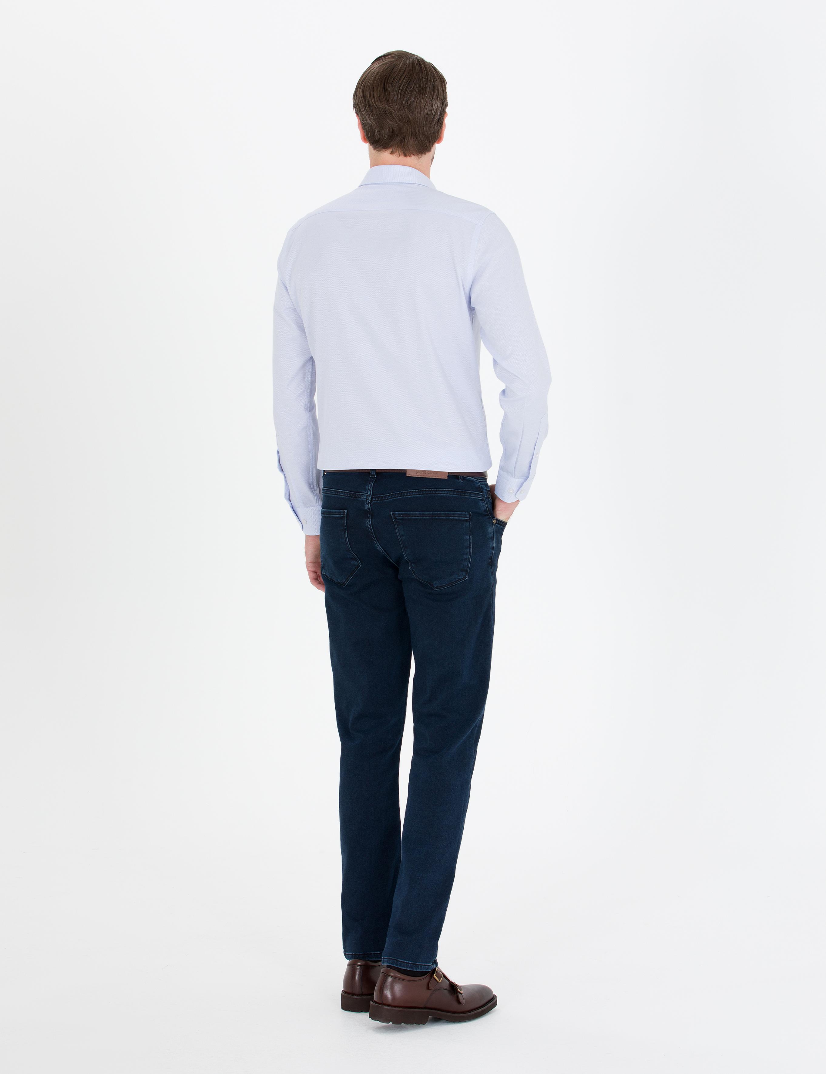 Lacivert Straight Fit Jean Pantolon