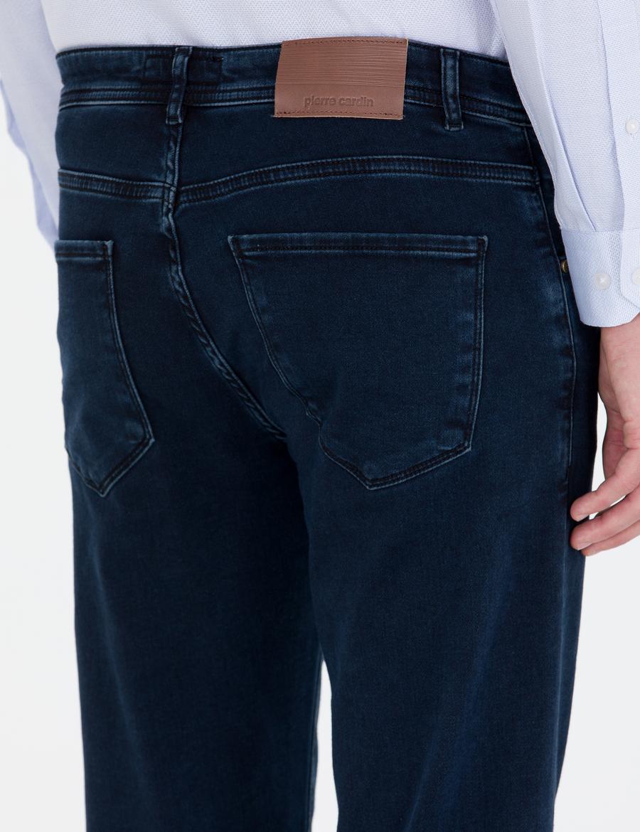 Lacivert Straight Fit Jean Pantolon