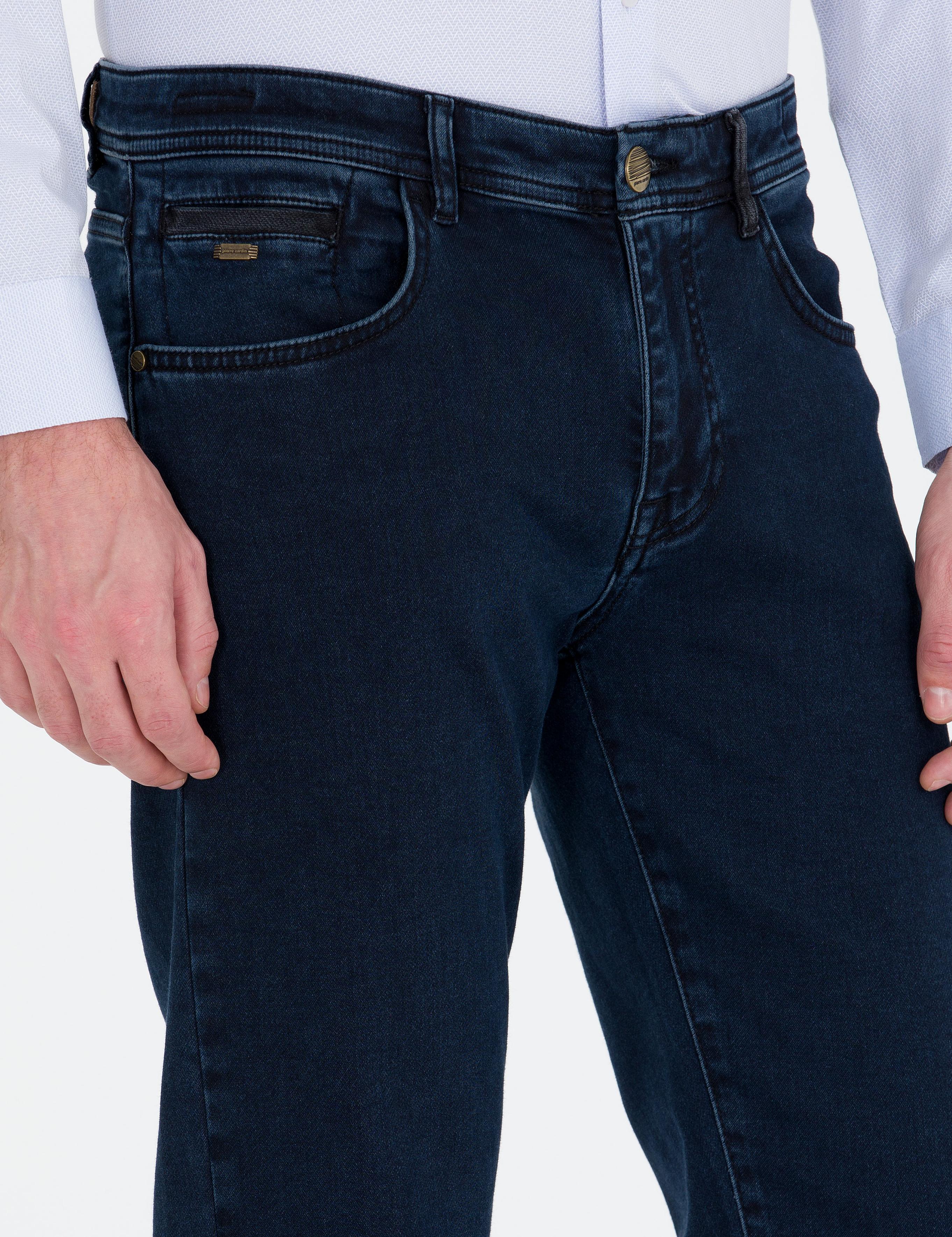 Lacivert Straight Fit Jean Pantolon