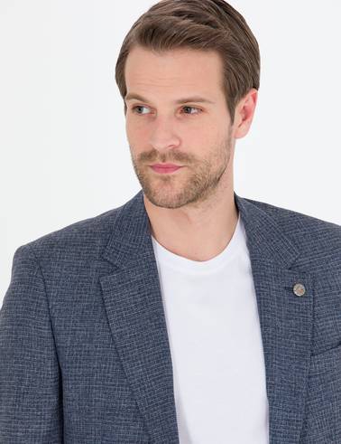 Lacivert Slim Fit Ceket