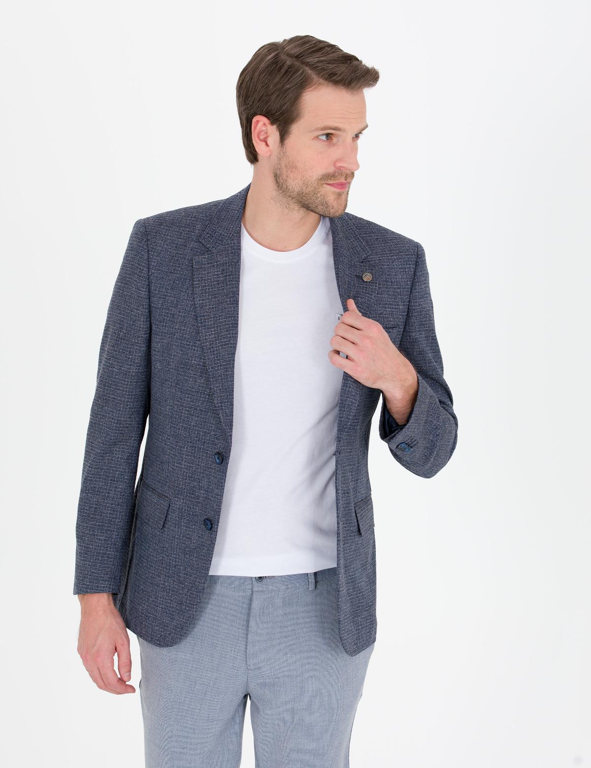 Lacivert Slim Fit Ceket