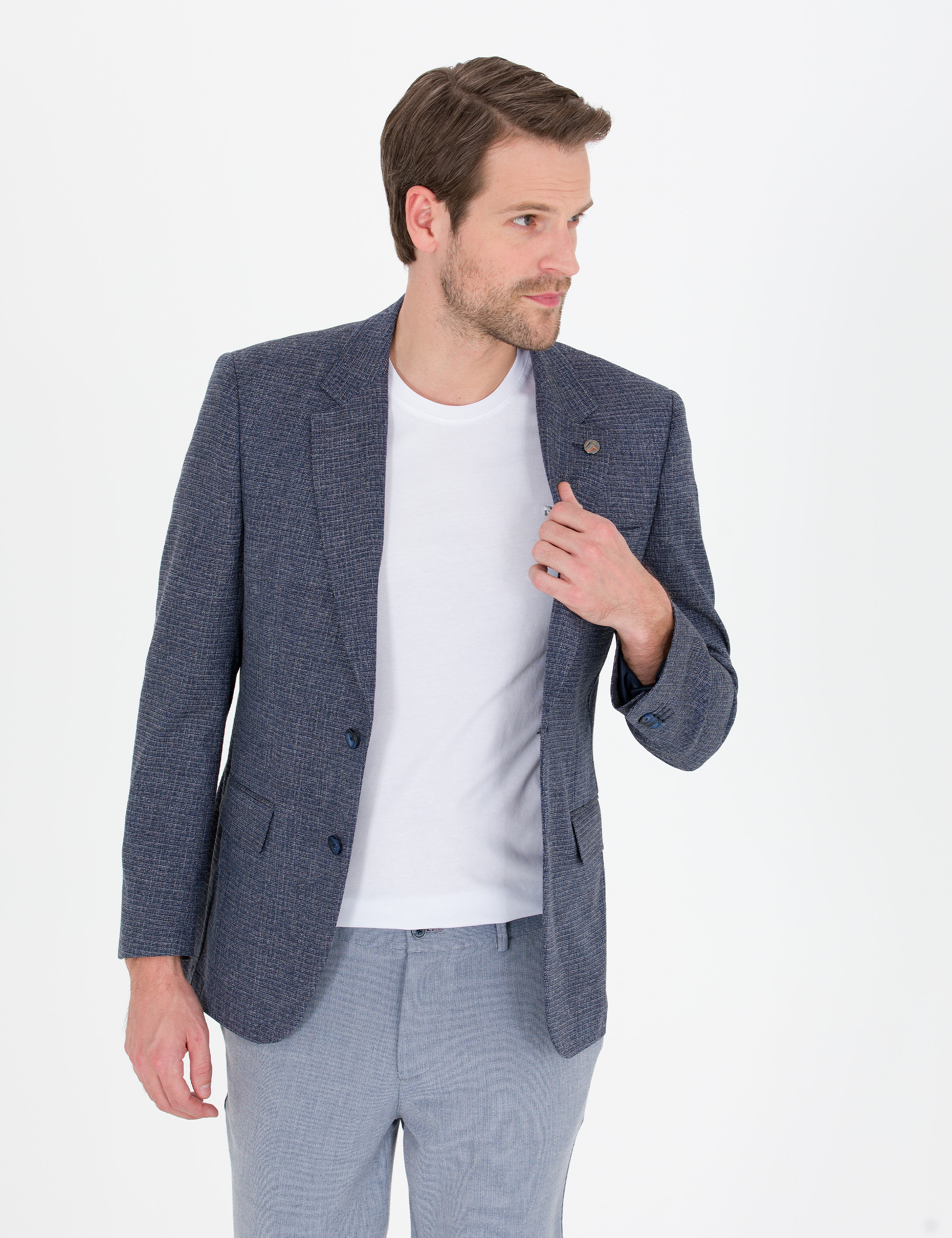 Lacivert Slim Fit Ceket
