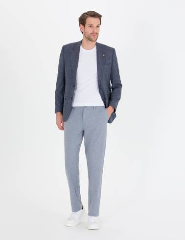 Lacivert Slim Fit Ceket