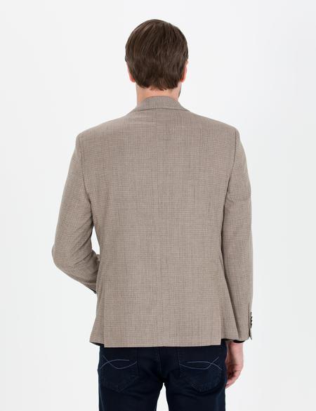 Açık Kahverengi Slim Fit Ceket - 50265830038