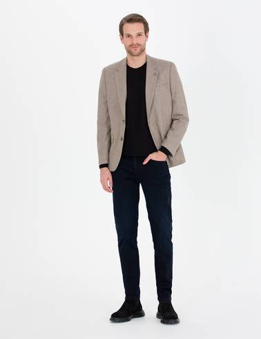 Açık Kahverengi Slim Fit Ceket