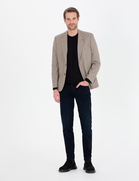Açık Kahverengi Slim Fit Ceket - 50265830038