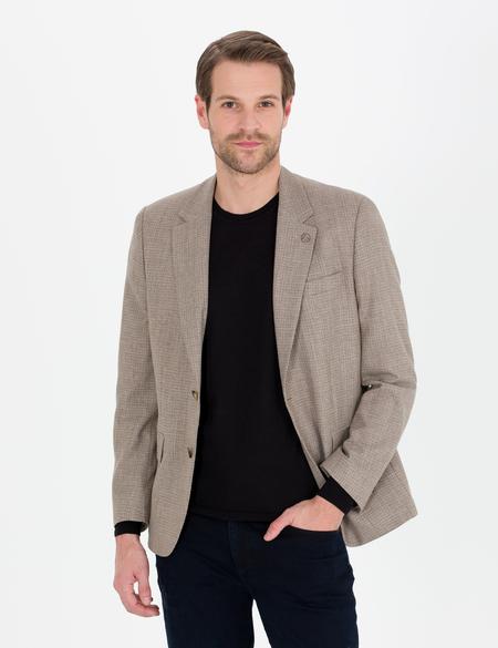 Açık Kahverengi Slim Fit Ceket - 50265830038