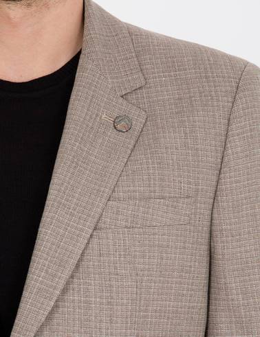 Açık Kahverengi Slim Fit Ceket