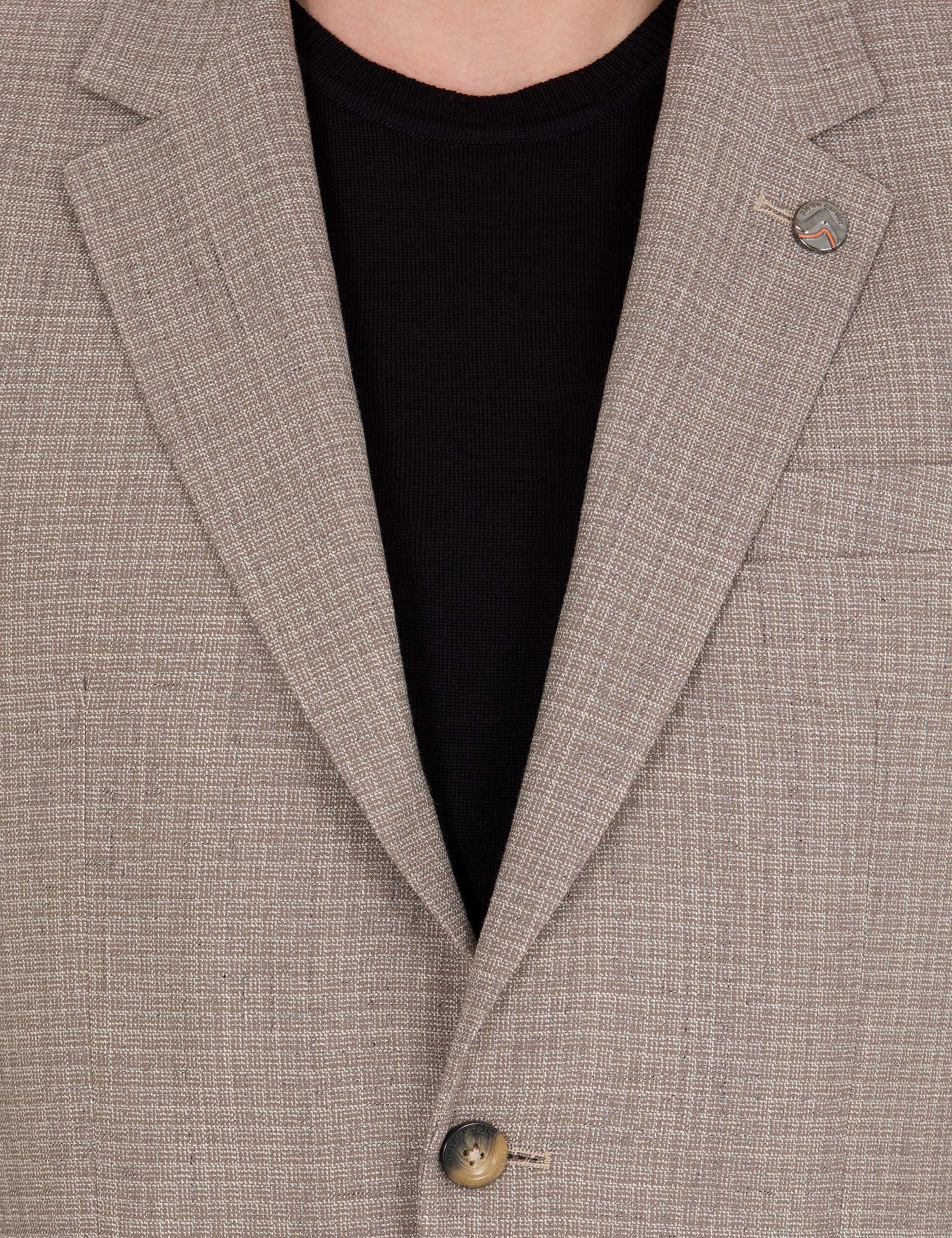 Açık Kahverengi Slim Fit Ceket - Image 6