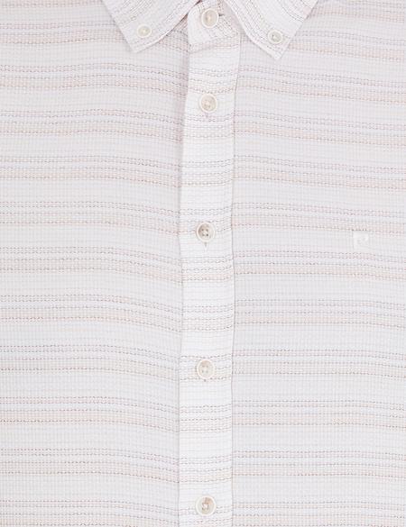 Bej Slim Fit Uzun Kollu Gömlek - 50267994023