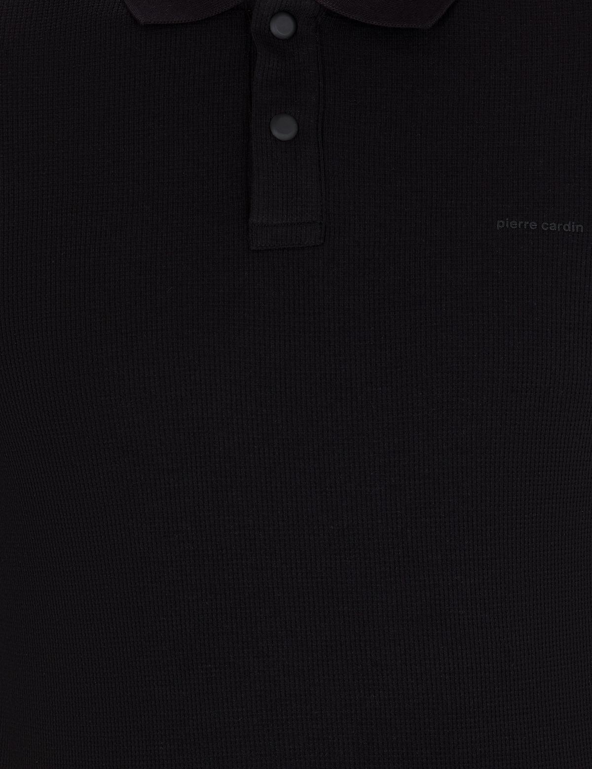 Siyah Dokulu Slim Fit Polo Yaka Tişört - 50269310009