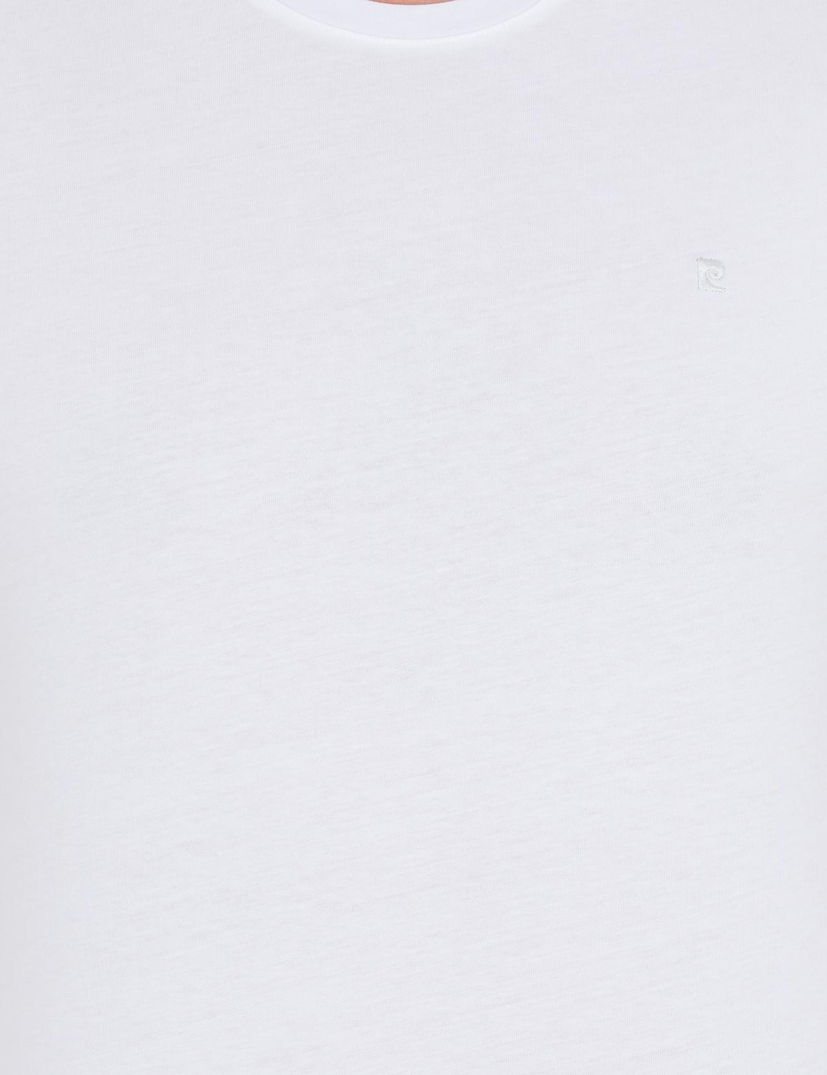 Beyaz Slim Fit Bisiklet Yaka Basic Tişört - 50269977001