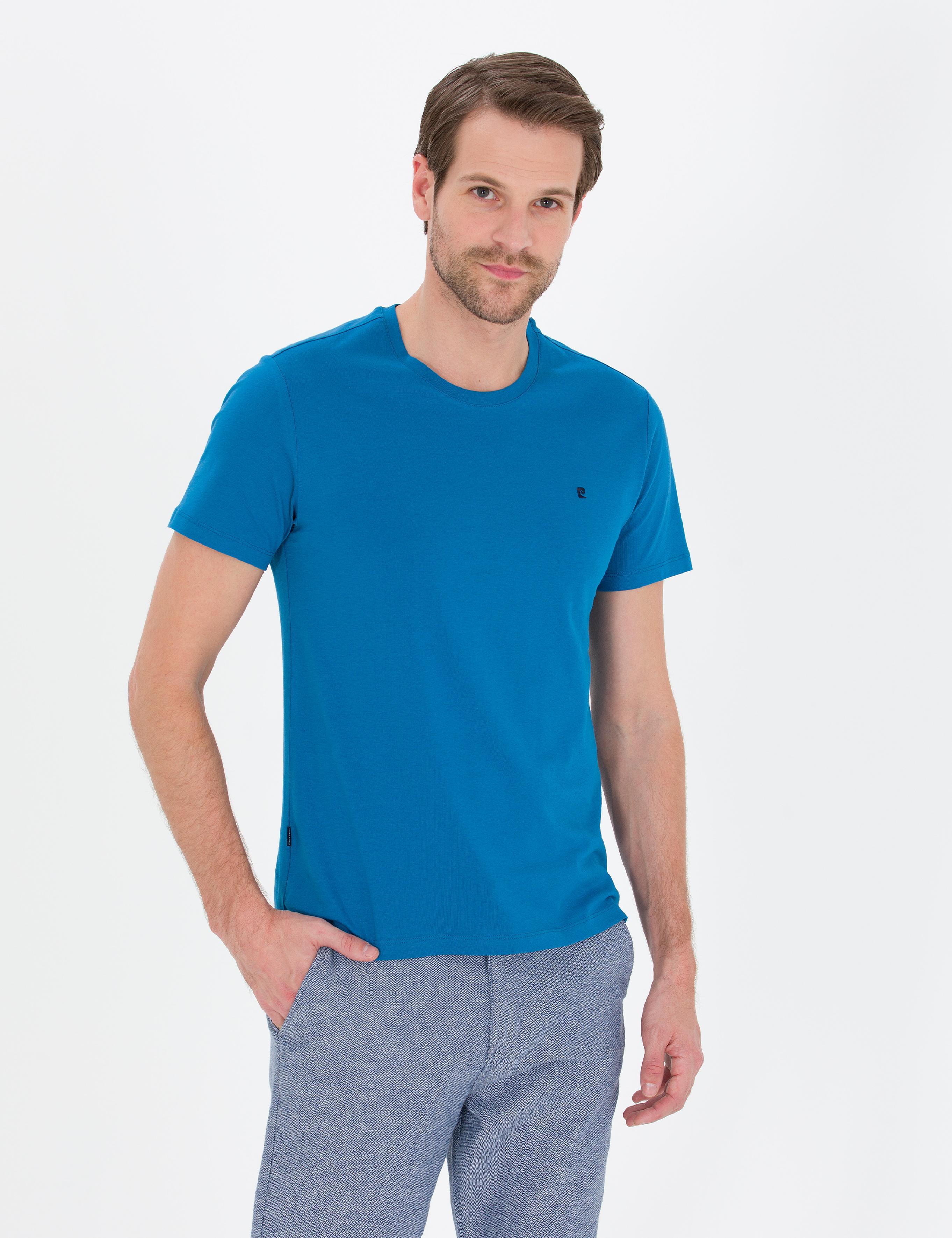 İndigo Slim Fit Bisiklet Yaka Basic Tişört