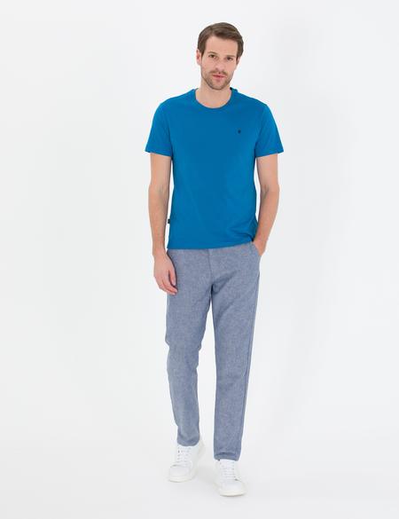 İndigo Slim Fit Bisiklet Yaka Basic Tişört - 50269977011