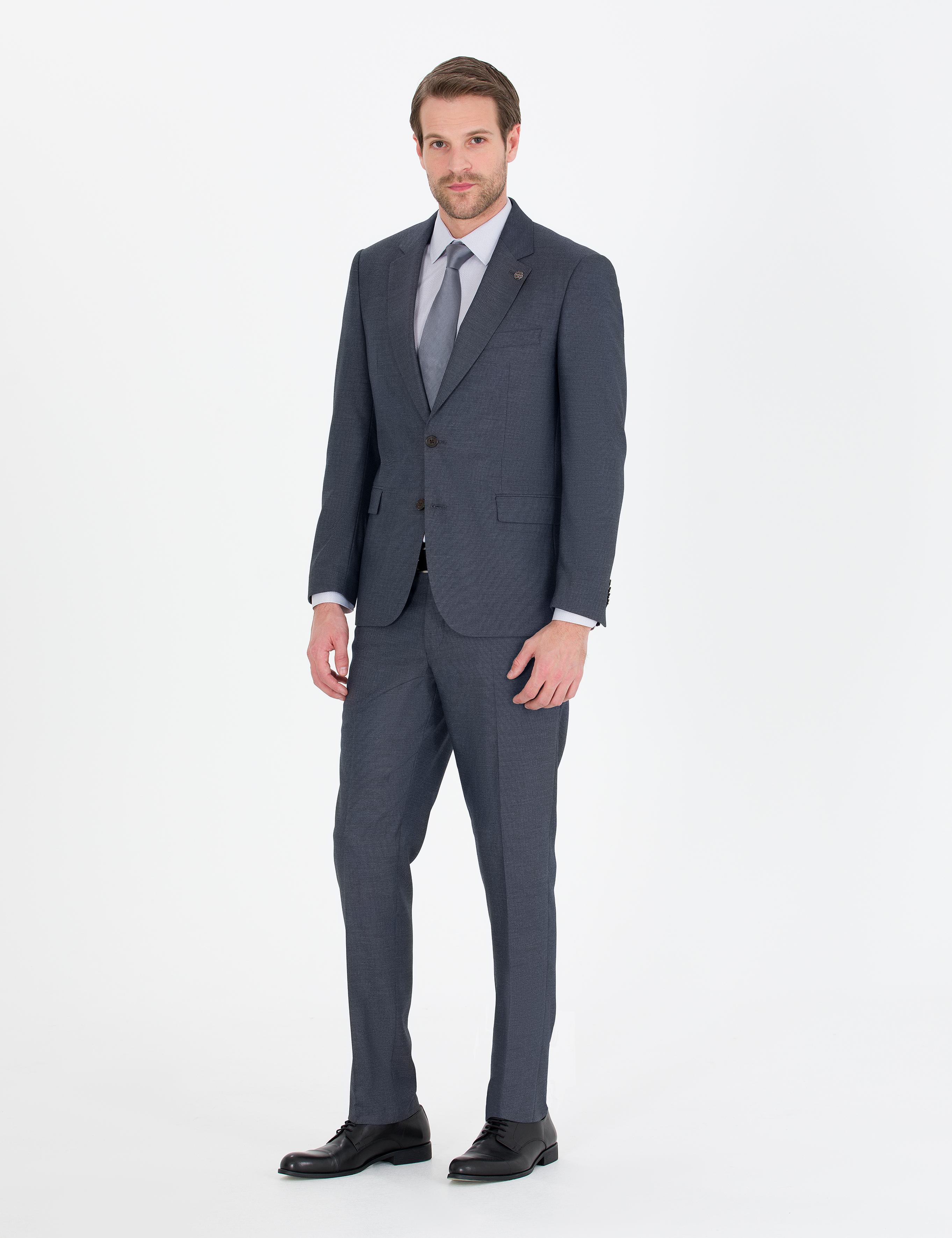 Antrasit Slim Fit Takım Elbise