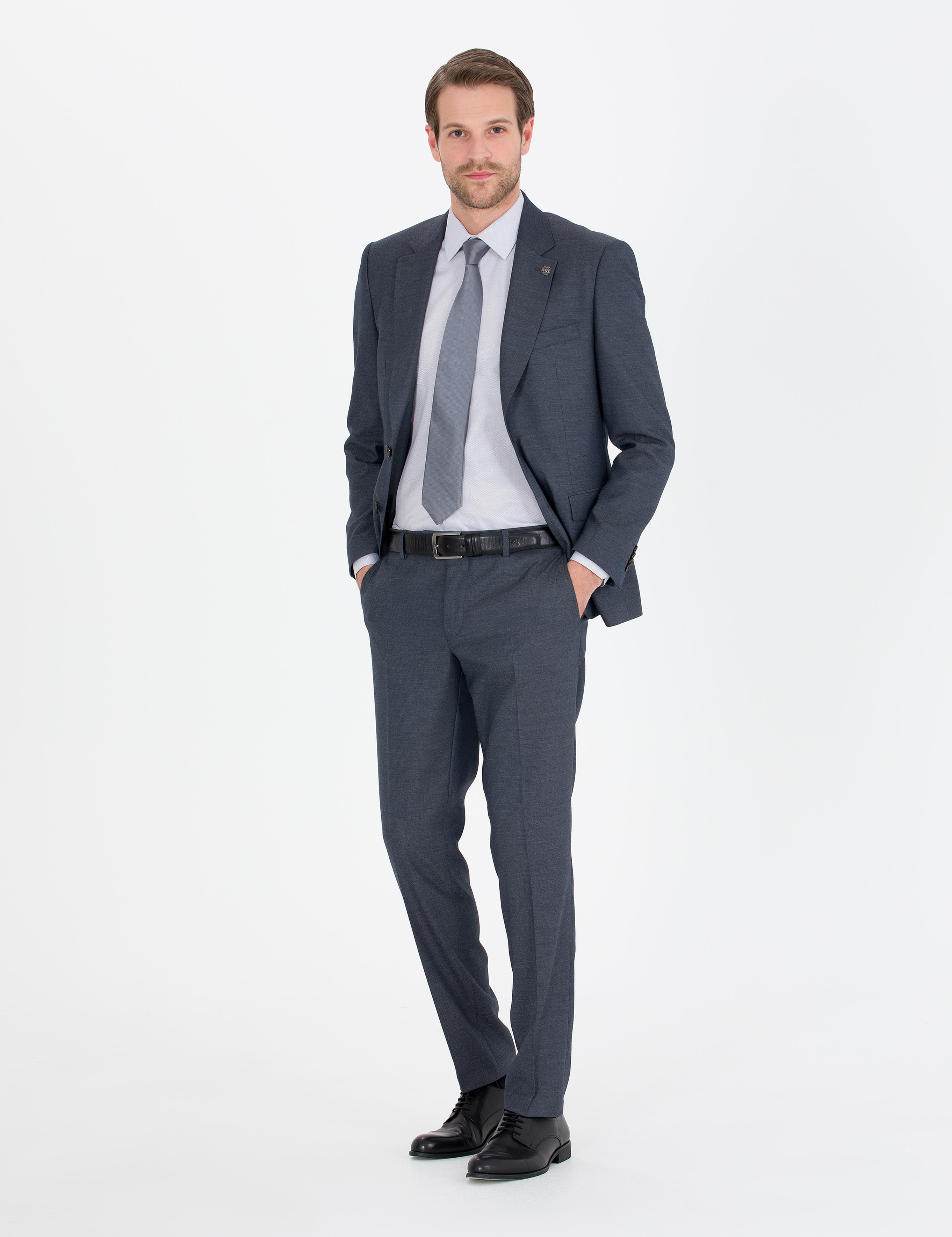 Antrasit Slim Fit Takım Elbise