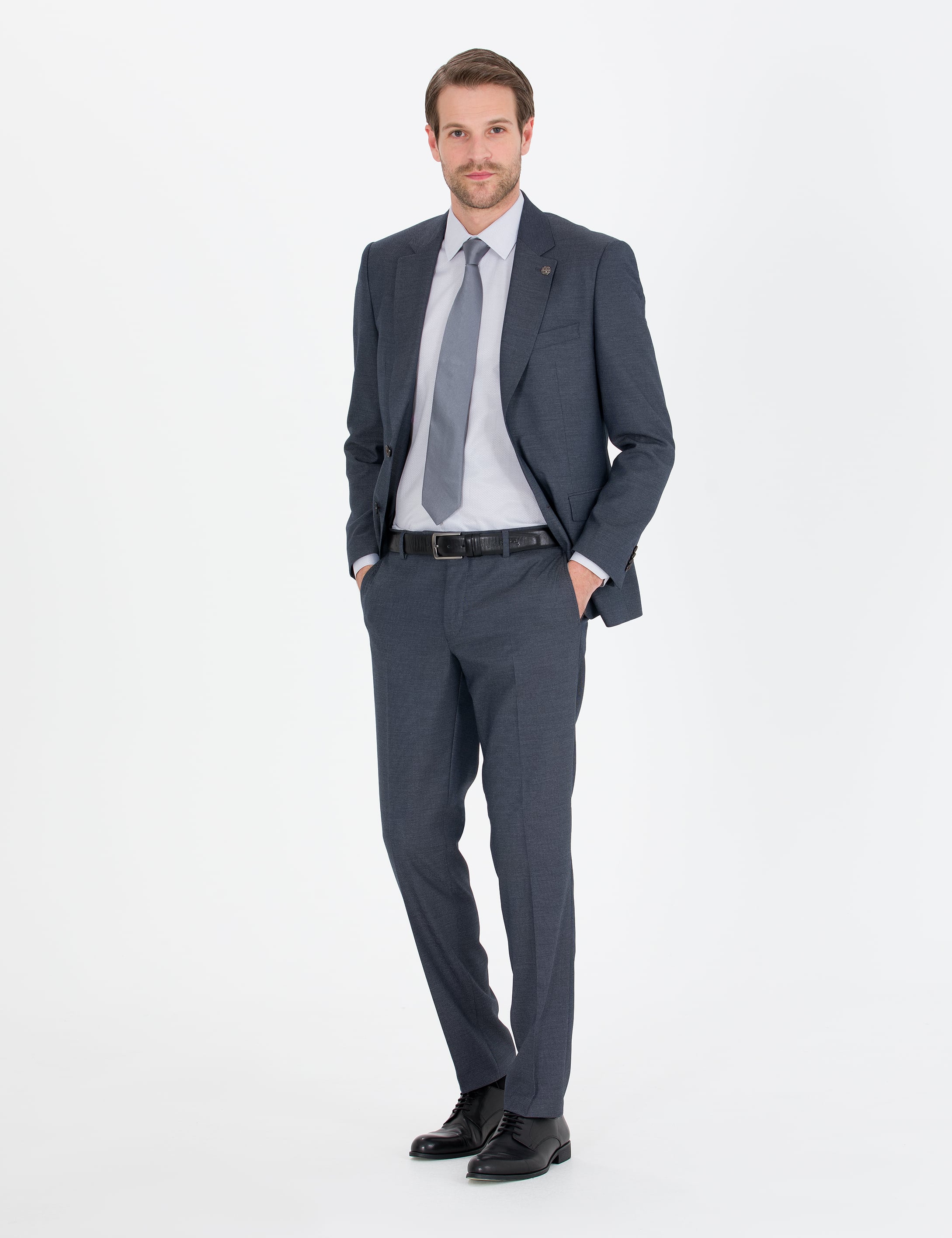 Antrasit Slim Fit Takım Elbise