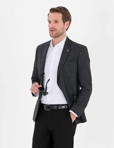 Siyah Ex. Slim Fit Ceket