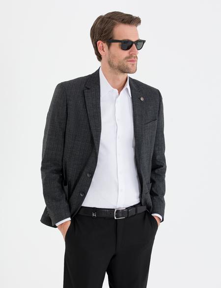 Siyah Ex. Slim Fit Ceket - 50270606008