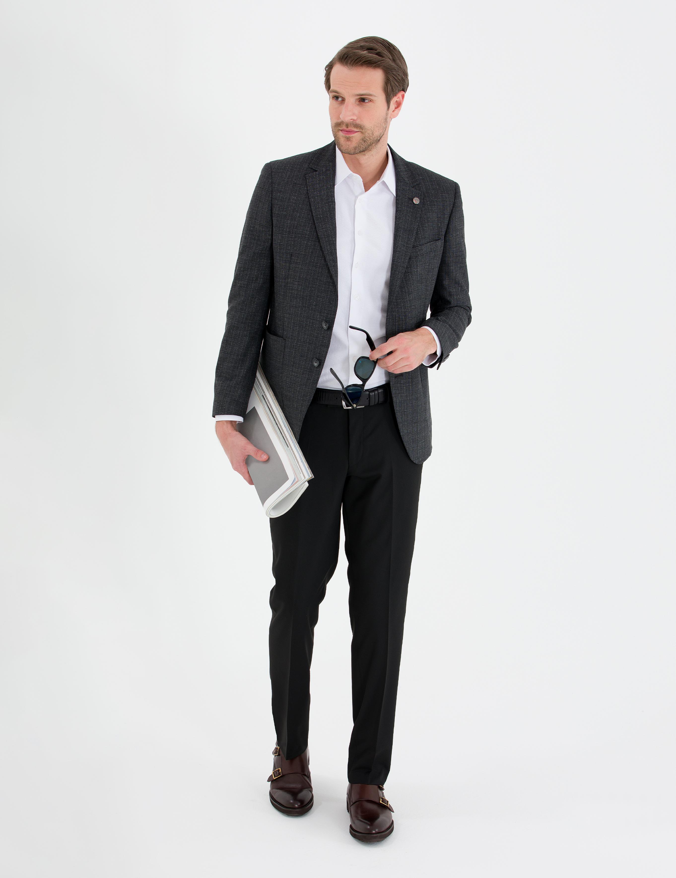 Siyah Ex. Slim Fit Ceket