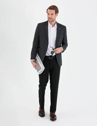 Siyah Ex. Slim Fit Ceket