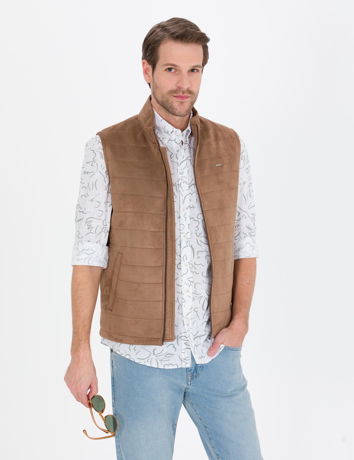 Vizon Suni Deri Yelek - 50275802015