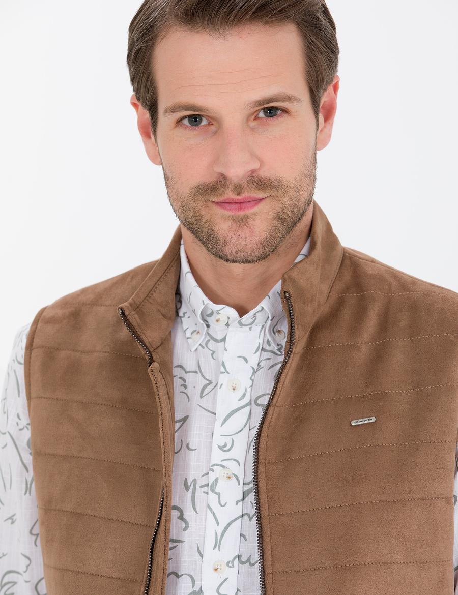 Vizon Suni Deri Yelek