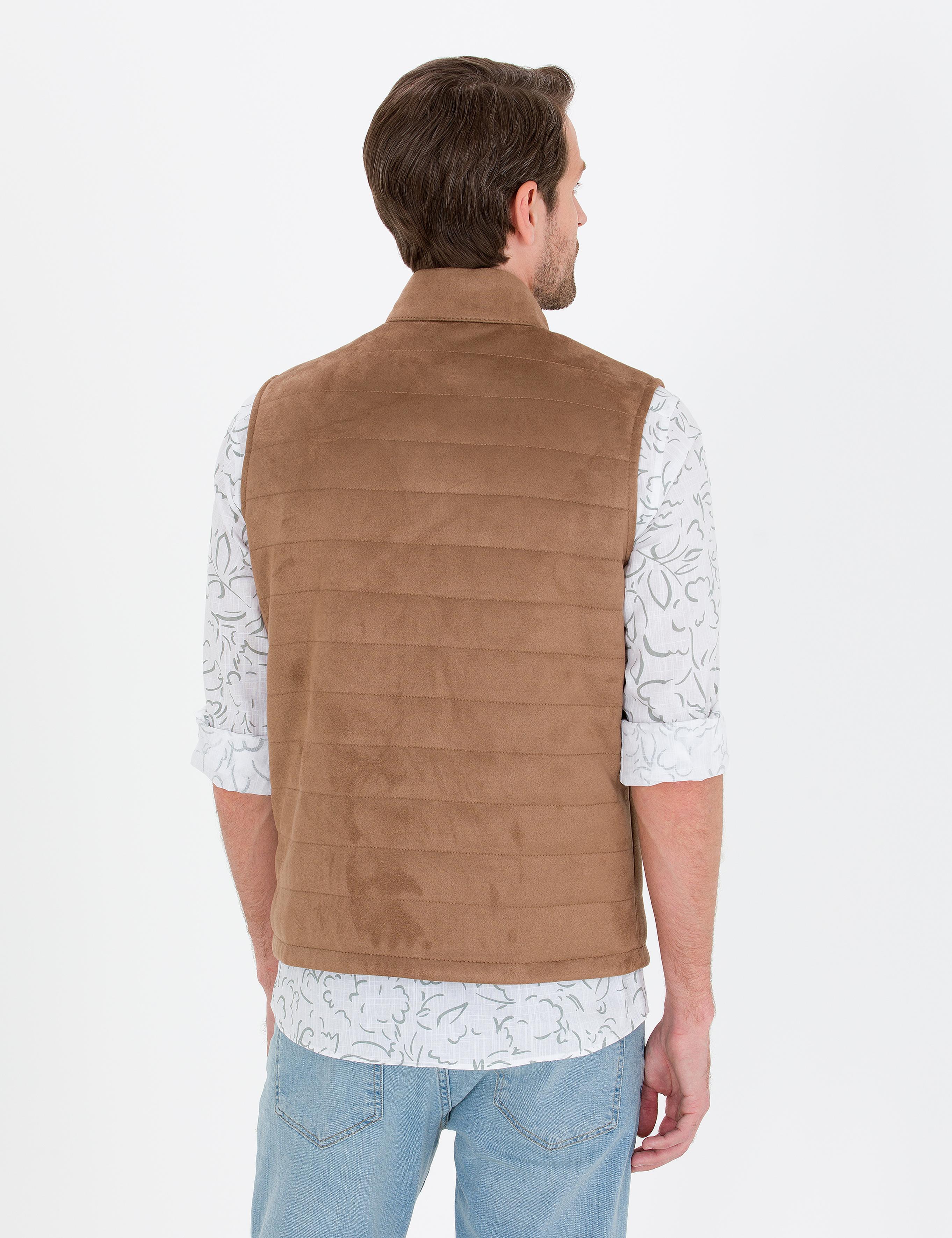 Vizon Suni Deri Yelek